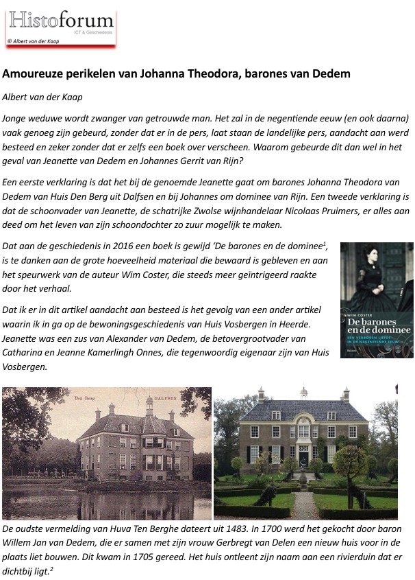 01280a - Amoureuze perikelen van Johanna Theodora, barones van Dedem